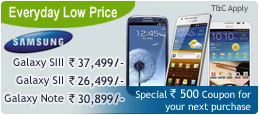 Samsung Galaxy Ace S5830 Mobile With 1 Year Manufacturer Warranty @Rs. 10299 only