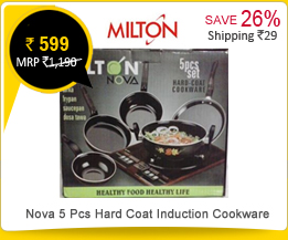 Milton Nova 5 Pcs Hard Coat Induction Cookware at Rs.599