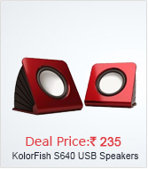 KolorFish S640 USB 2.0 Laptop Speakers (Red)