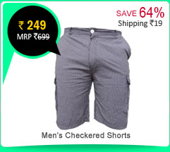 Men's Checkered Shorts Rs. 249