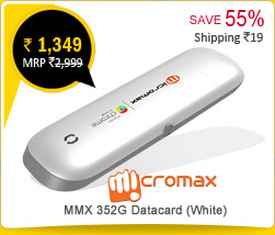 Micromax MMX 352G Datacard (White) Rs. 1,349