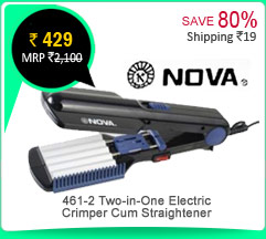 Nova 461-2 Two-in-One Electric  Crimper Cum Straightener Rs. 429