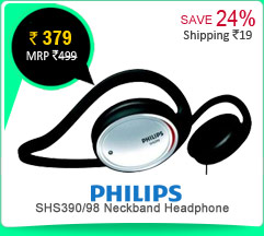 Philips SHS390/98 Neckband Headphone Rs. 379