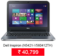 Dell Inspiron (N5421-V560412TH) (Intel Core i7 3rd
Generation/4 GB/750GB/Linux/ 2 GB Nvidia Graphics Card) - Silver