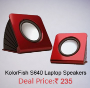 KolorFish S640 USB 2.0 Laptop Speakers (Red)