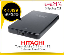 Hitachi Touro Mobile 2.5 inch 1 TB External Hard Disk Rs. 4,499