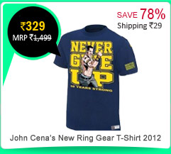John Cena’s New Ring Gear T-Shirt 2012 (Dark Navy Blue) Rs.  329