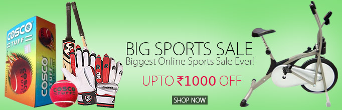 Big Sports Sale Upto Rs. 1,000 off