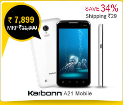 Karbonn A21 Mobile (Black) Rs. 7,899