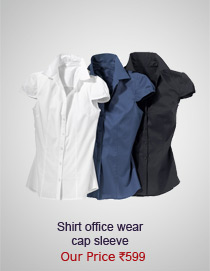 Shirt office wear cap sleeve