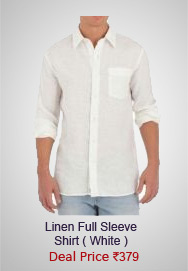 Linen Full  Sleeve Shirt ( White )