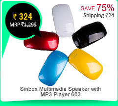 Singbox Multimedia Speaker with MP3 Player 603 Rs. 324