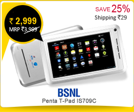 BSNL Penta T-Pad IS709C Rs. 2999