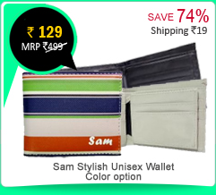 Sam Stylish Unisex Wallet Rs. 129