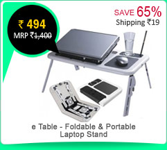 e Table - Foldable & Portable Laptop Stand Rs. 494