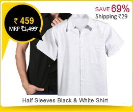 Half Sleeves Black Shirt & White Shirt Rs. 459