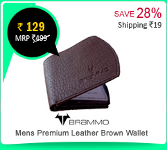 Brammo Mens Premium Leather Black/Brown Wallet