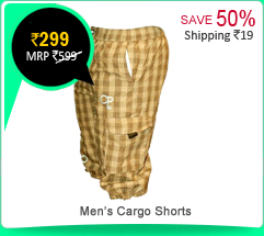 Mens Cargo Shorts Rs. 299