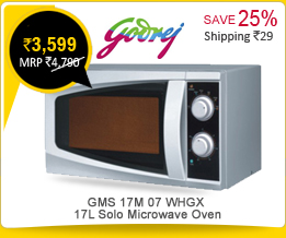 Godrej GMS 17M 07 WHGX 17L Solo Microwave Oven Rs. 3,599