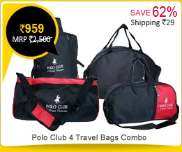 Polo Club 4 Travel Bags Combo Rs. 959