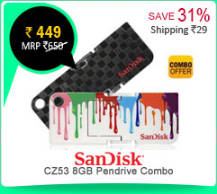 Combo Of Sandisk CZ53 8GB Pendrive (Black & White)