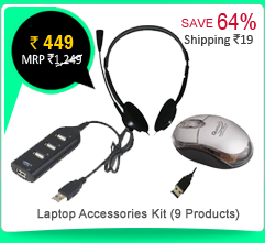 Laptop Accessories Kit (9 Products) Rs. 449/-