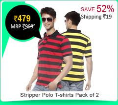 Stripper Polo T-shirts Pack of 2 Rs. 479/- 