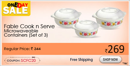 Fable cook n serve Microwave 3 piece container set