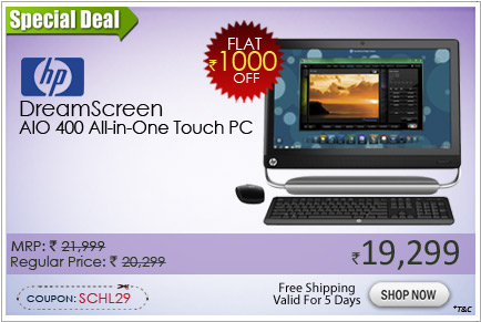 HP DreamScreen 400 / 2 GB / 250 GB / DOS/ Touchscreen (Black Metallic)