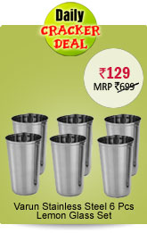 Varun Stainless Steel 6 Pcs Lemon Glass Set