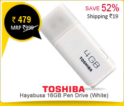 Toshiba Hayabusa 16GB Pen Drive (White)