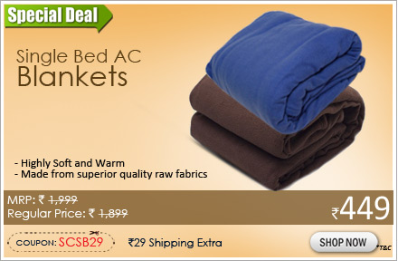 Single Bed AC Blankets Plain