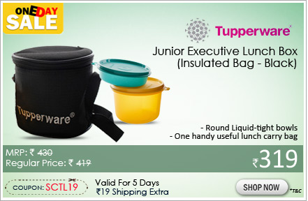 Tupperware Junior Executive Lunch Box (Insulated Bag - Black)