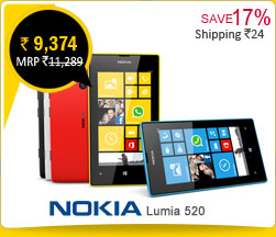 Nokia Lumia 520  Rs. 9,374