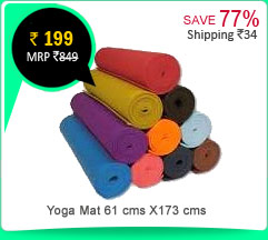 Yoga Mat 61 cms X173 cms Rs. 199