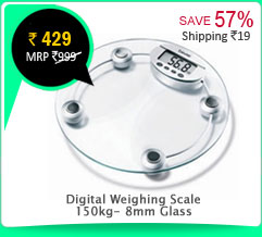 Digital Weighing Scale 150kg- 8mm Glass