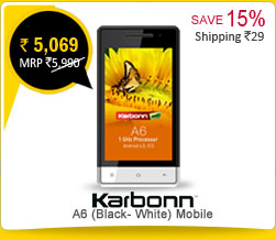 Karbonn A6 (Black- White)