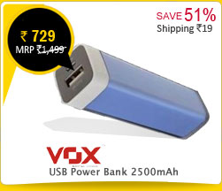 VOX USB Power Bank 2500mAh