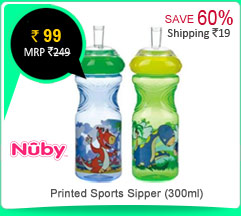 Nuby  Printed Sports Sipper - 300 ml (Dino) Rs. 99