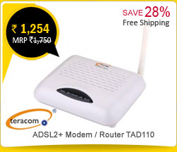 Teracom ADSL2+ Modem / Router TAD110 Rs. 1,254