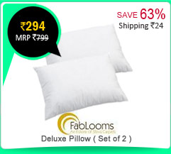 FabLooms Deluxe Pillow ( Set of 2 ) Rs. 294