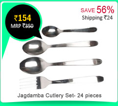 Jagdamba Cutlery Set- 24 pieces Rs. 154