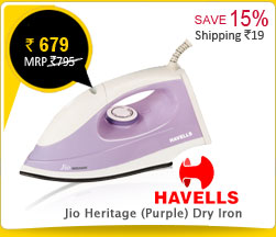 Havells Jio Heritage (Purple) Dry Iron