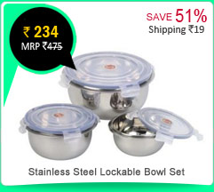 Stainless Steel  Lockable Bowl Set Rs. 234