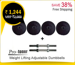 Protoner Weight Lifting Adjustable Dumbbells Rs. 1,244