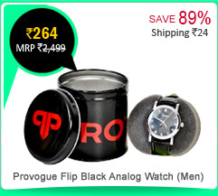 Provogue Flip Black Analog Watch (Men) Rs. 264