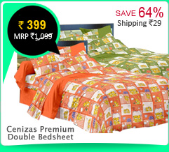 Cenizas Premium Cotton Double Bedsheet Set - H Series 170 Rs. 399/-  only