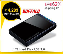 Buffalo 1 TB PC Mini Station USB HardDisk - USB 3.0 Rs. 4,209/-