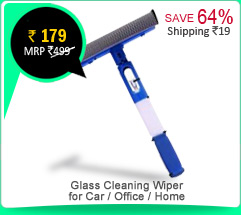 3 in 1 Glass Cleaning Wiper for Car / Office / Home etc Rs. 179/-