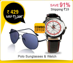 Polo Combo - Sunglasses & Watch Rs. 429 only